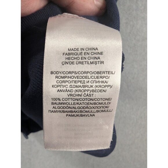 Lauren Ralph Lauren Shirt Womens SZ L Blue Short Sleeve 1/4 Button - Picture 7 of 7